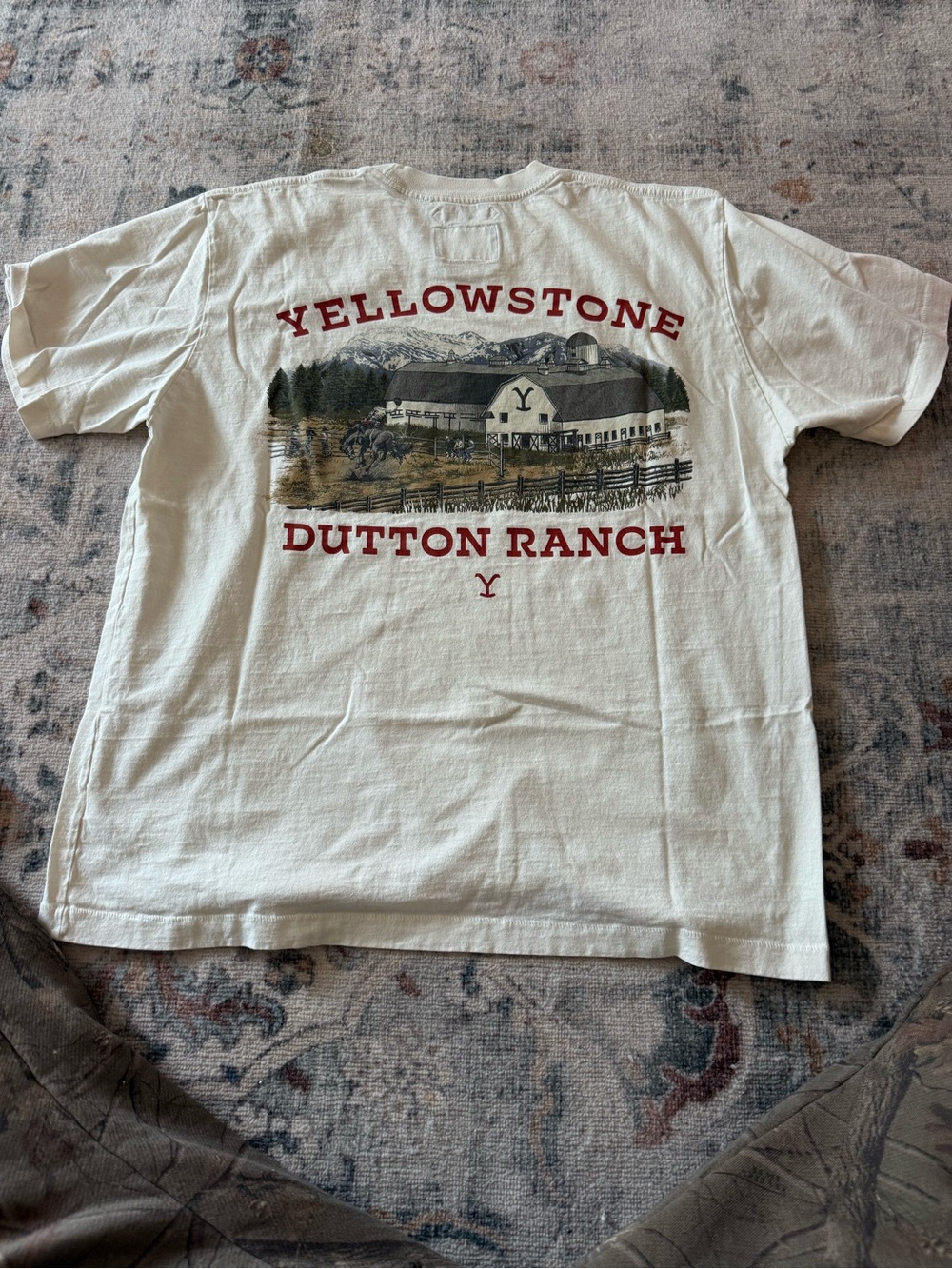 Cherry LA White Yellowstone Dutton Ranch Graphic Tee